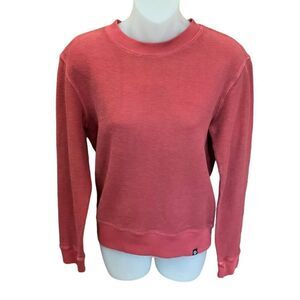 Treasure & Bond Sweatshirt Crew Neck Reddish Pink Long Sleeves Cotton JR Large